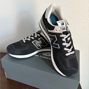 New Balance 574 Core Classic Black & White Sneakers